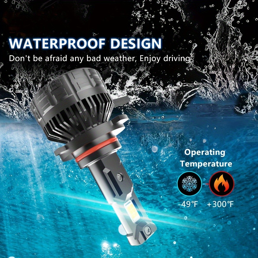 LITAMPO LED Headlight Bulb H4 H7 H11 9005 9006 120W 50000LM 6500K Car Replacement Upgraded Auto Light Bulb Can-Bus Error Free, High Low Beam, 800% Brighter