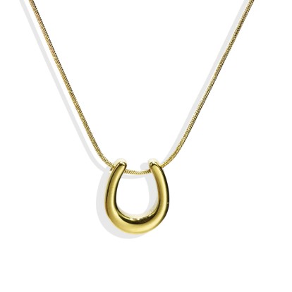Lxalry 18K Gold Plated Stainless Steel Necklace Modern Minimalist Hypoallergenic Jewelry Tarnish Free Skin Safe Gift For Women Wife Mom Everyday Special Occasion Luxury
