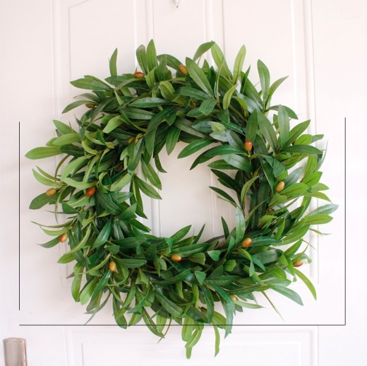 Green Plant Wreath Door Decoration Grass Ring Wall Decoration