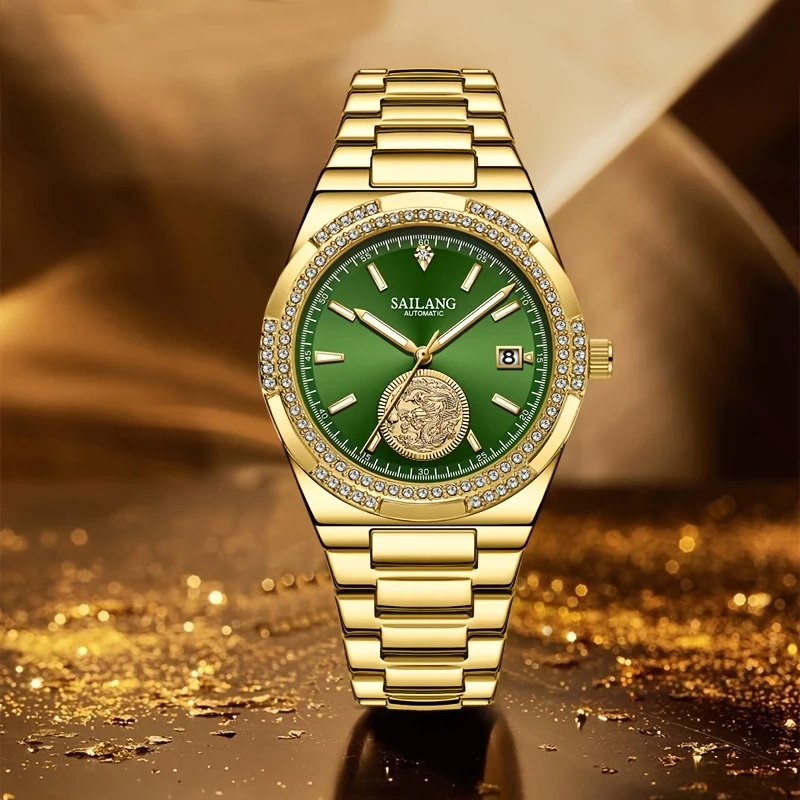 SAILANG Elegant Green Automatic Mechanical Watch