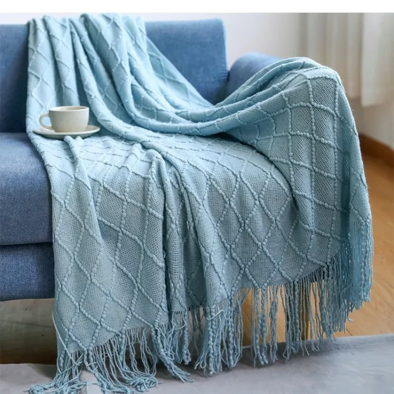 Knitted Blanket Sofa Cover