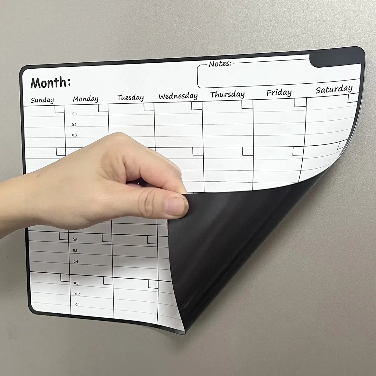 Magnetic Fridge Calendar