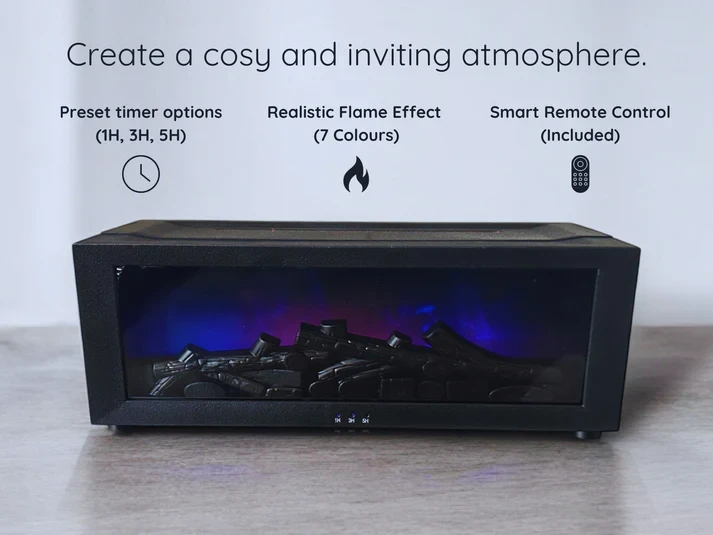 Fireplace Oil Diffuser Black