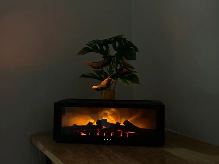 Fireplace Oil Diffuser Black