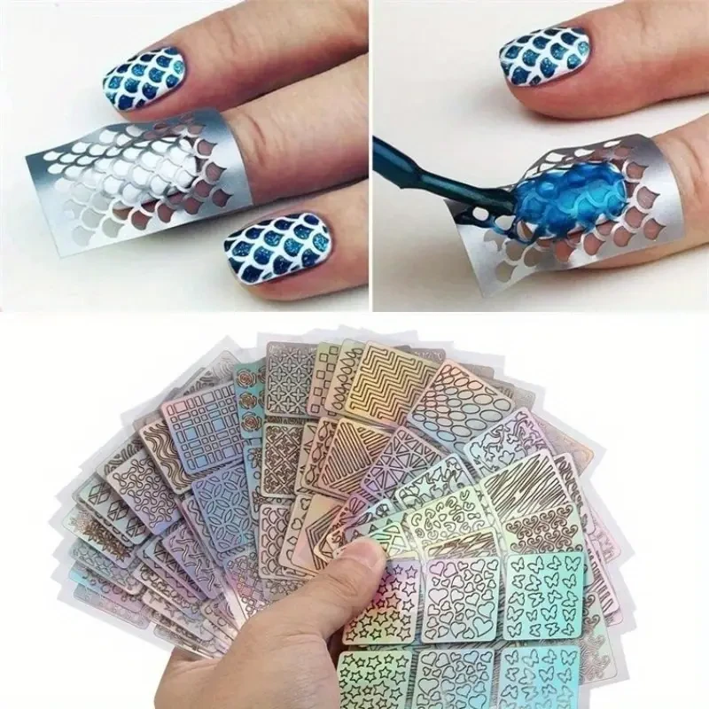 Checkered Nail Stencils