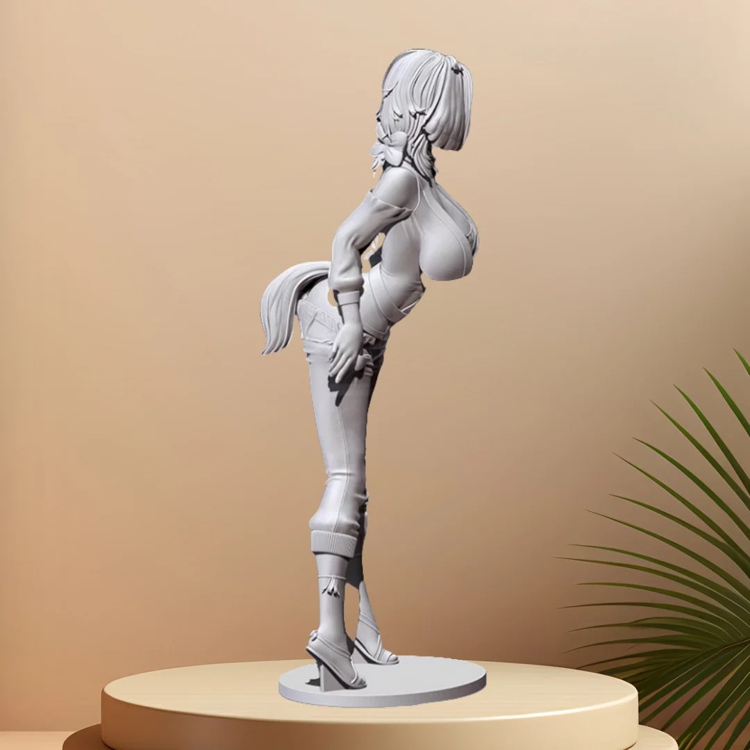 75MM Resin Unpainted Model Kit - Hot Wolf Girl - Unassembled GK 1039C