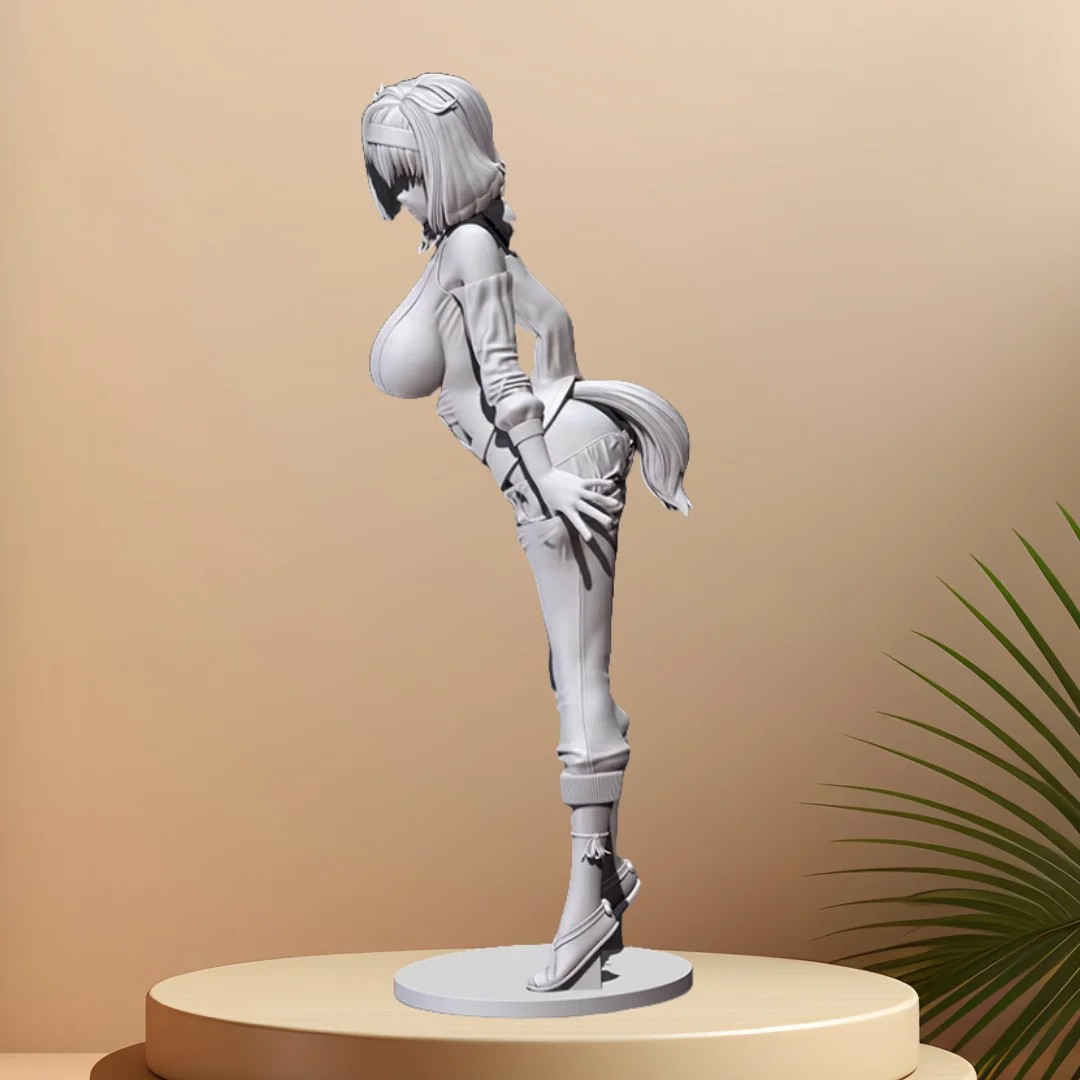 75MM Resin Unpainted Model Kit - Hot Wolf Girl - Unassembled GK 1039C