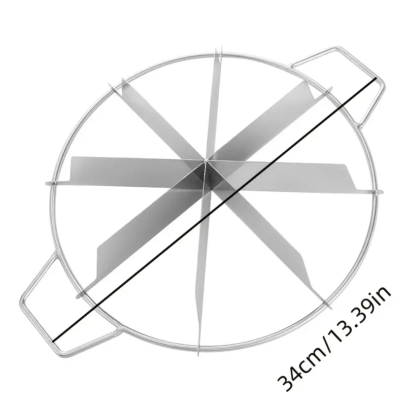 8-Slice Stainless Steel Cake and Pie Slicer  Perfect for Precise Portioning of Cakes, Pies, and Pastries