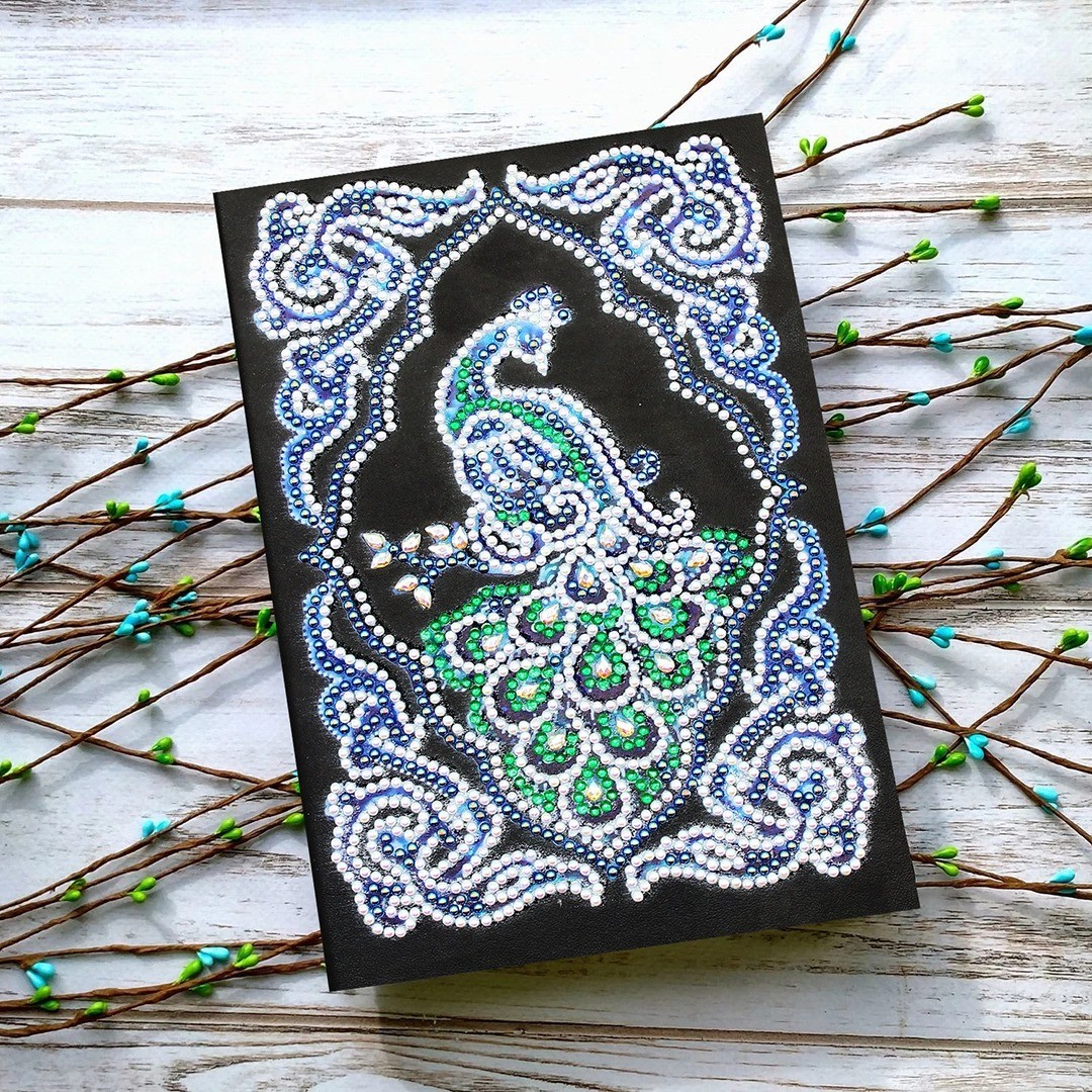 Peacock Beauty Journal Note Book Diamond Painting