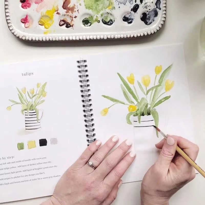 Watercolor Workbook Say Goodbye to Anxiety Awaken Your Artistic Talent