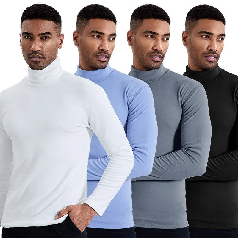 Mens Turtleneck Long Sleeve T Shirt