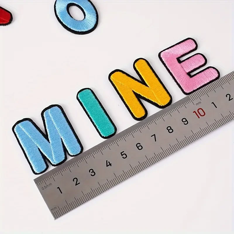 26-Alphabet Embroidered Patches Set  Cartoon Letter A-Z Iron-On Appliqus for DIY Crafts