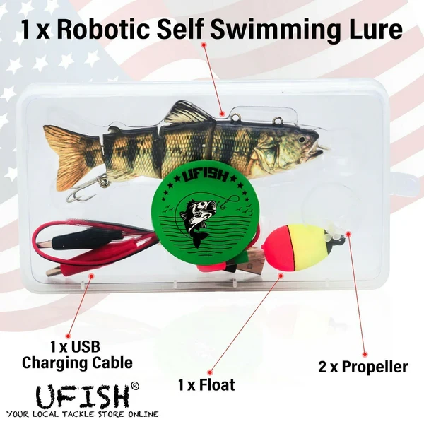 UFISH Electric Live Bait Robotic Fishing Lure 5.25"