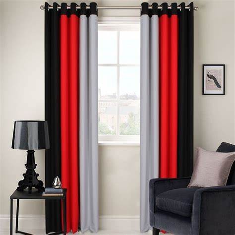 Red White & Gray Curtains