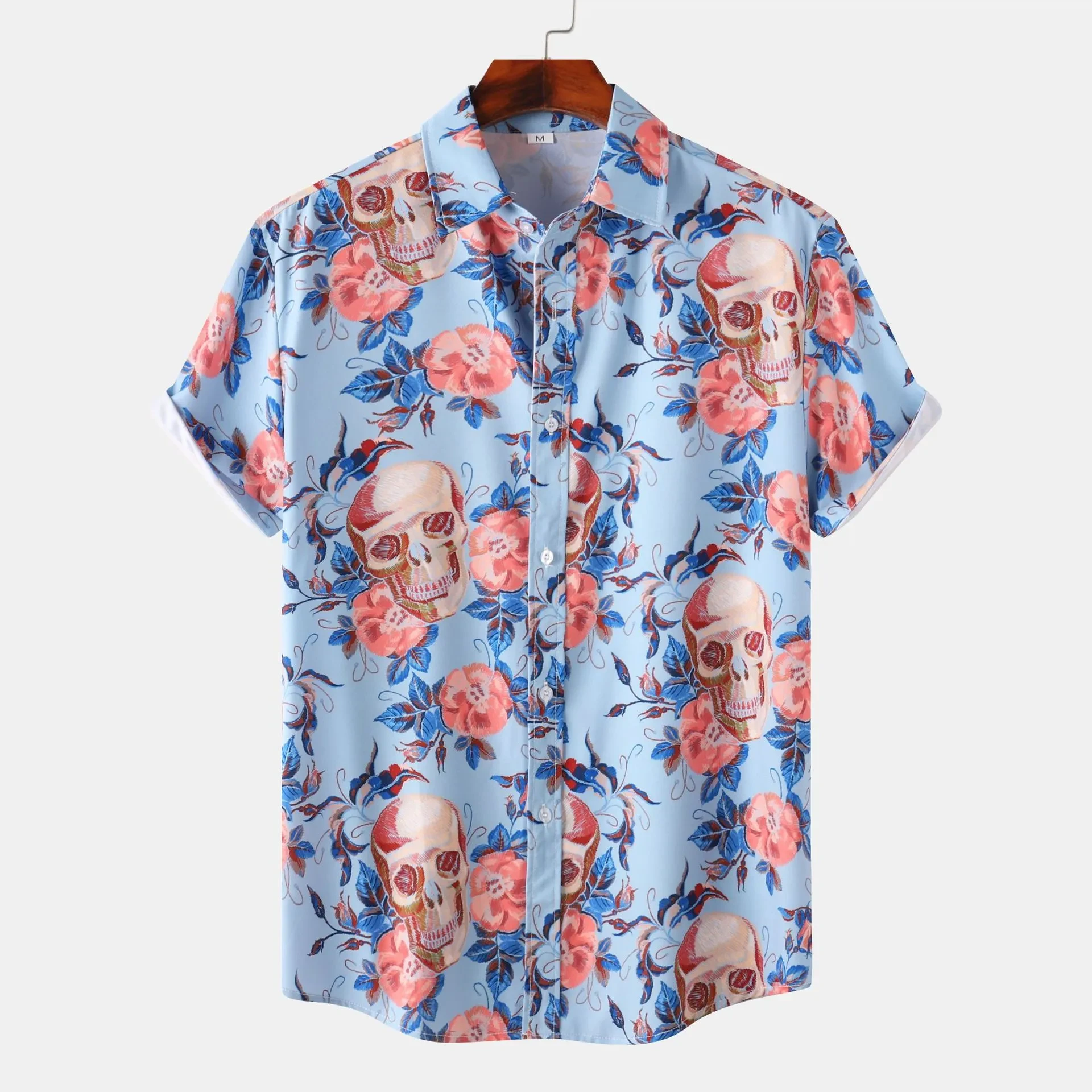 Rose Print Shirt Mens