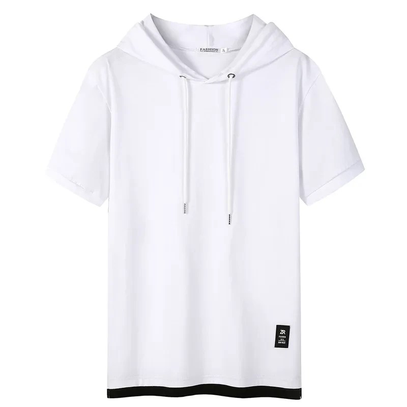 Short Sleeve Hooded T Shirt