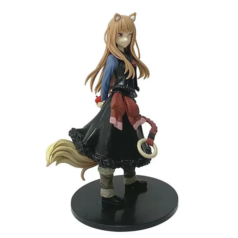 17cm Holo Wink Anime Figure Model  Wolf Tail Girl PVC Action Figure