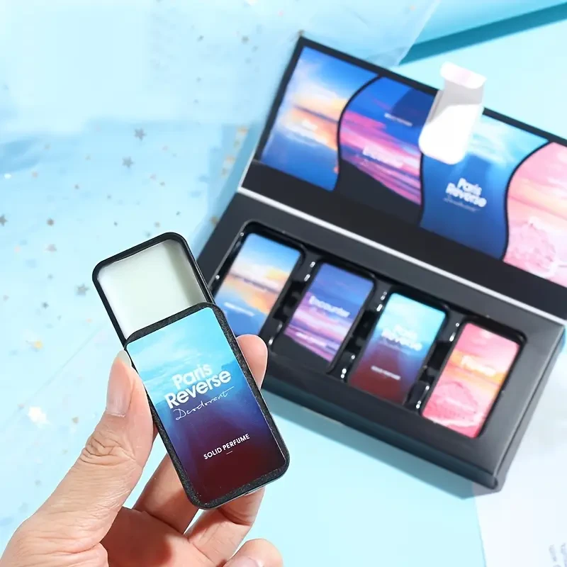 4pcs Long-Lasting and Convenient Solid Fragrances  Perfect for Travel, Daily Use, and On-the-Go Freshness