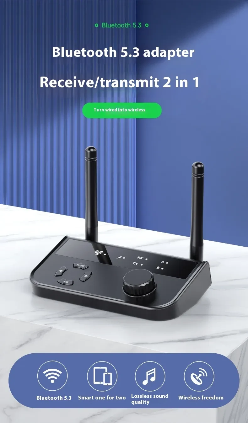 Bluetooth-compatible Music Receiver Transmitter 2-in-1