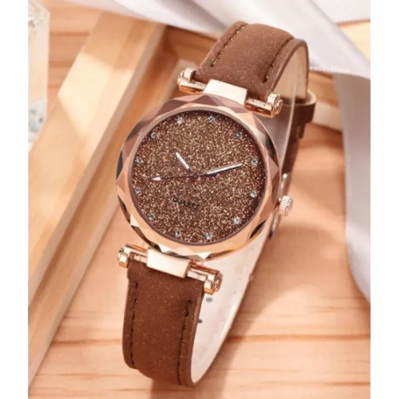 Star Fashion Frosted Belt Watch