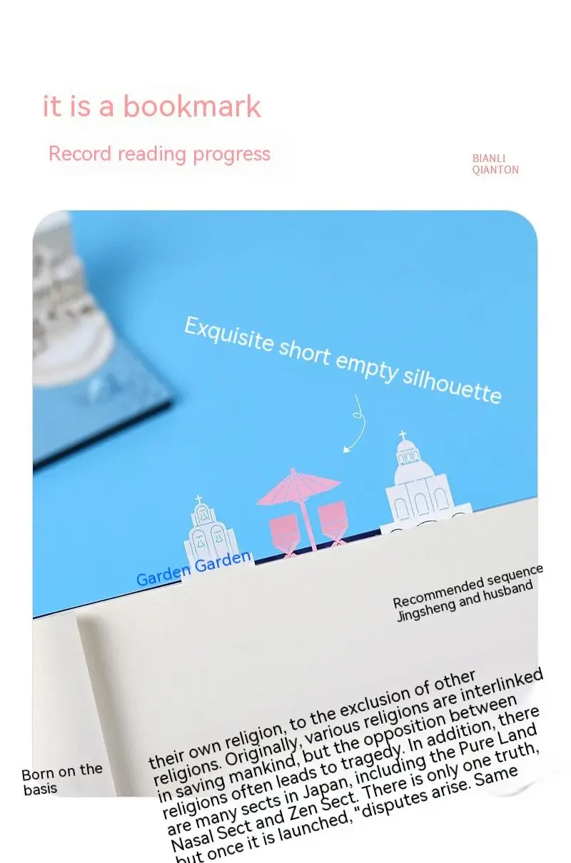 Romantic Santorini 3d Notepad Paper Carving Building Model Lighting Decoration