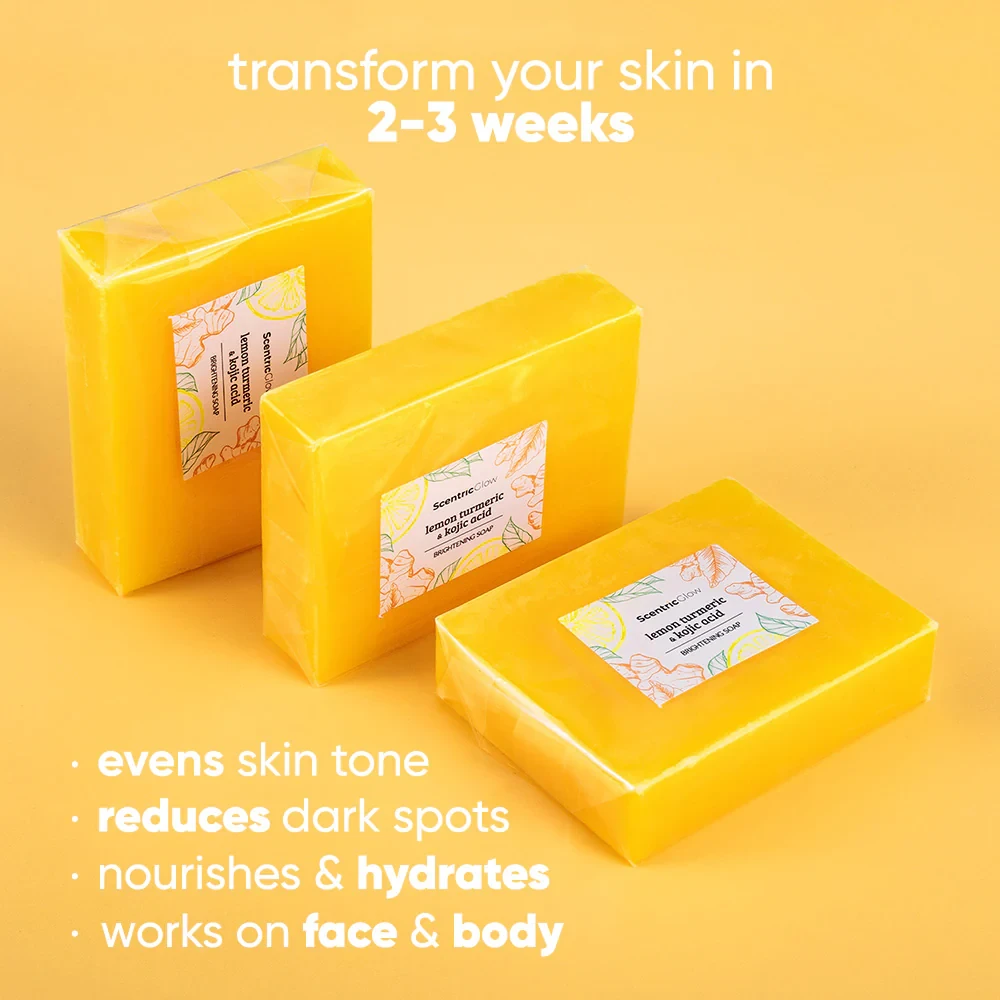 lemon turmeric & kojic acid brightening soap