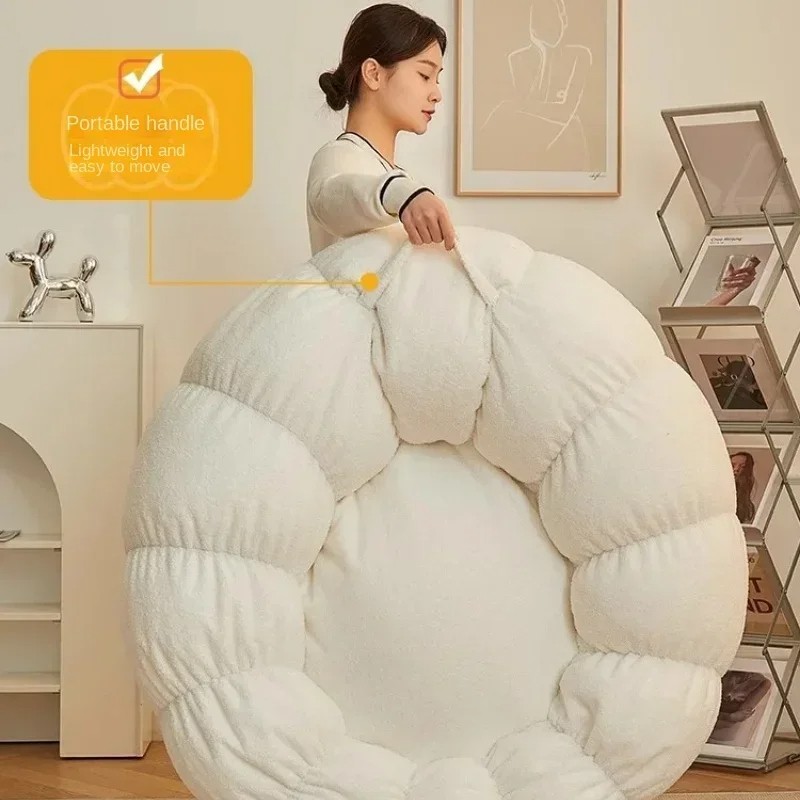 Relaxing Balcony Sofa Chair: Modern Lazy Sofa with Footstool for Cozy Comfort