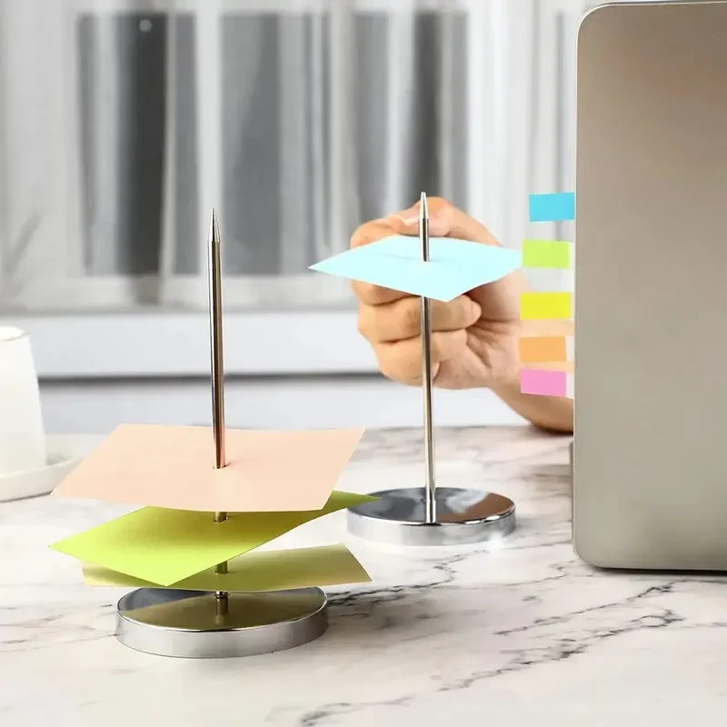 Stainless Steel Straight Rod Paper Memo Holder Bill Fork