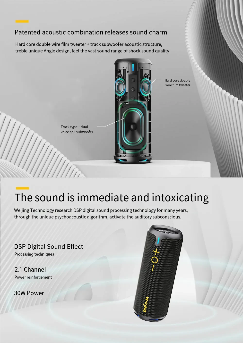 Wireless Bluetooth Audio Dust-proof Waterproof Charging Long Battery Life Portable Cool