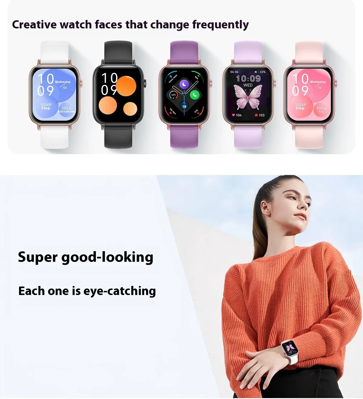 Smart Watch Mobile Pedometer Heart Rate Monitoring Bluetooth Calling 169 Touch Display Smart Bracelet