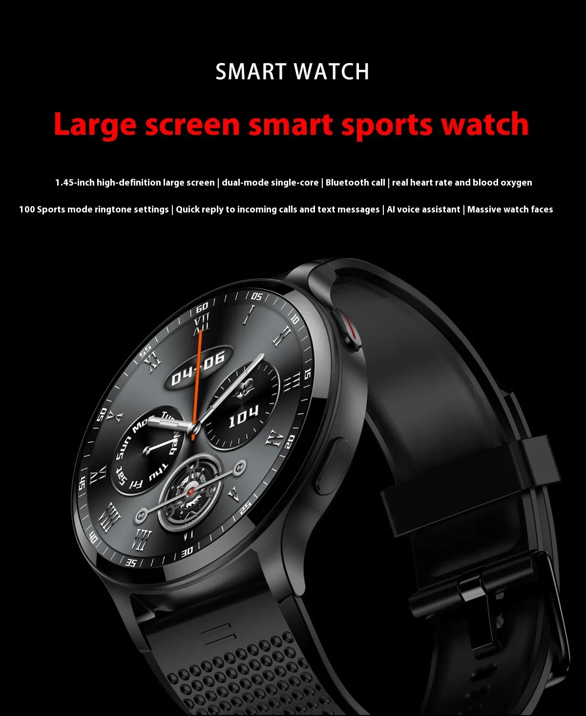Bluetooth Calling Heart Rate Blood Oxygen Sleep LW77 Smart Watch