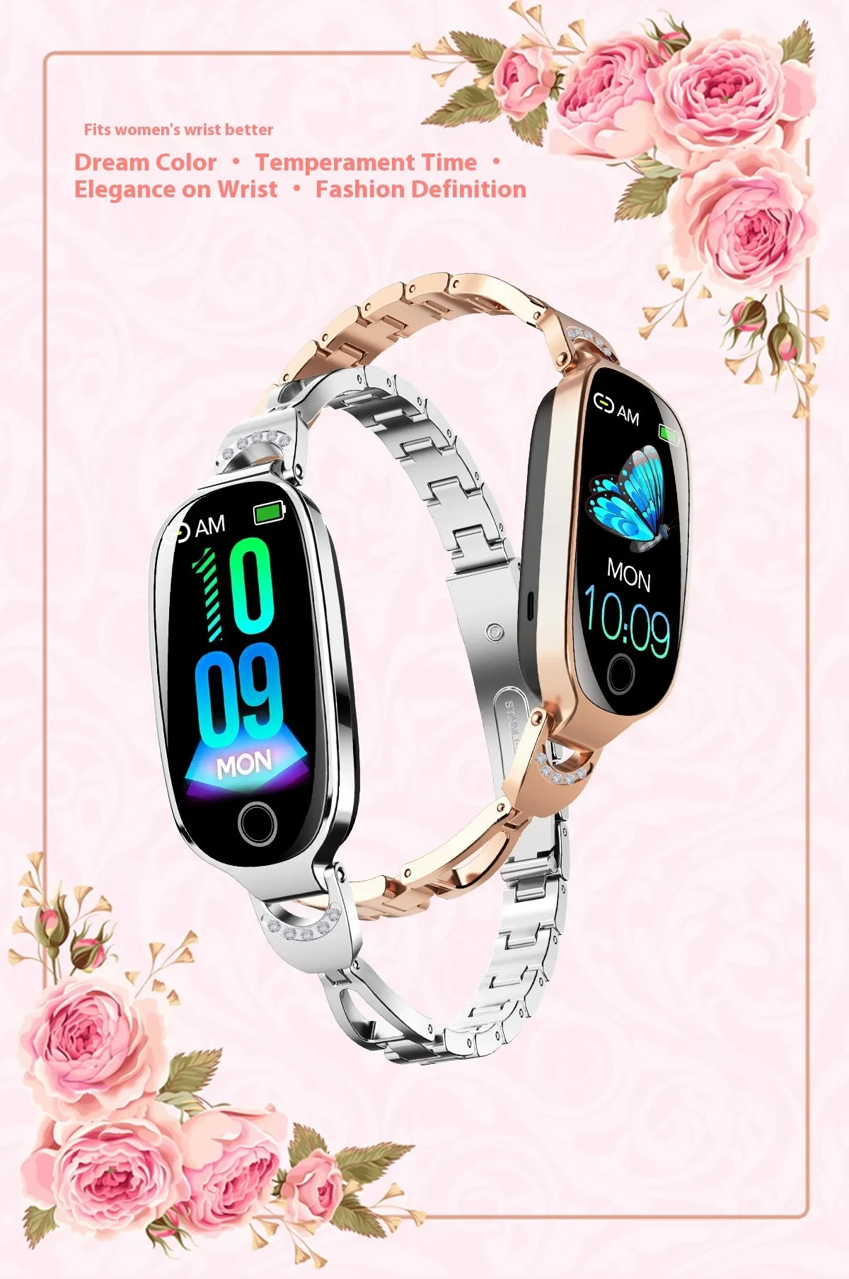 Women's Smart Watch Non-invasive Blood Glucose Menstrual Reminder