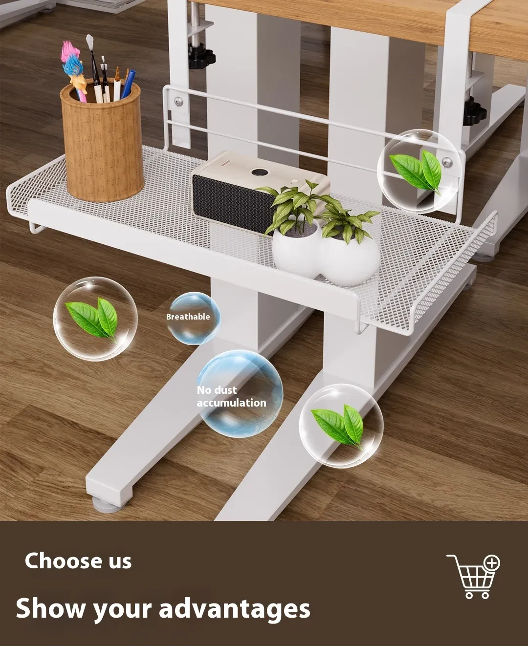 Storage Rack Punch-free Line Table Bottom