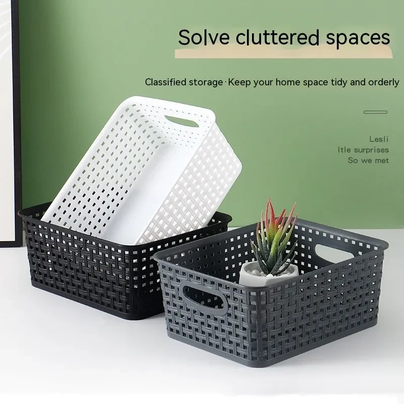 Plastic Hollow Edge Woven Simple Glove Box