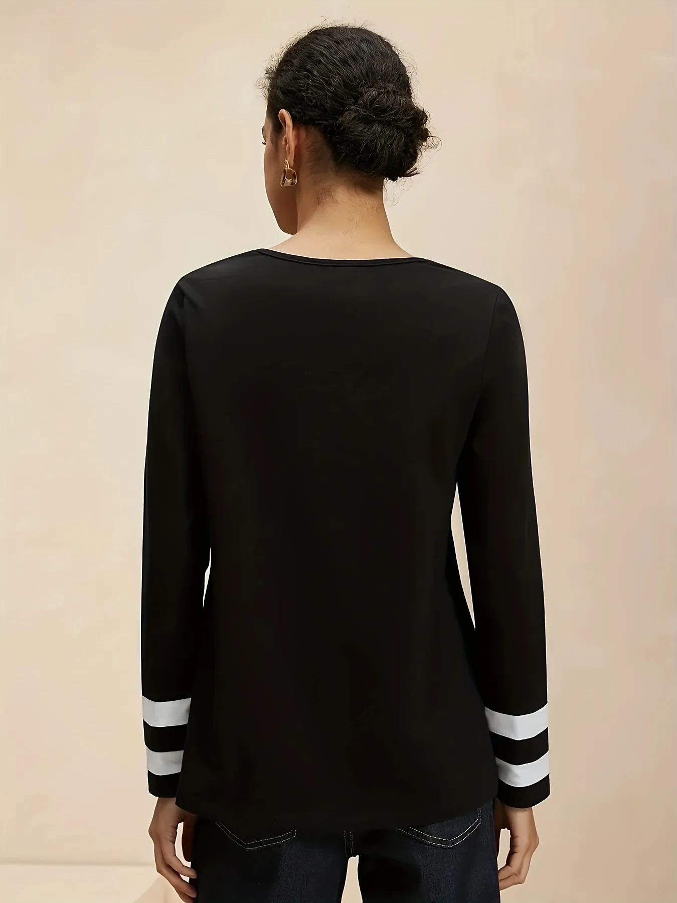 Stitching Minimalist Long Sleeve Shirt