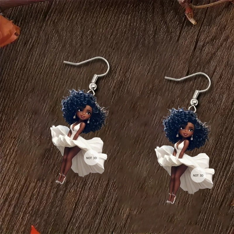 Black Beauty Hanging Earrings