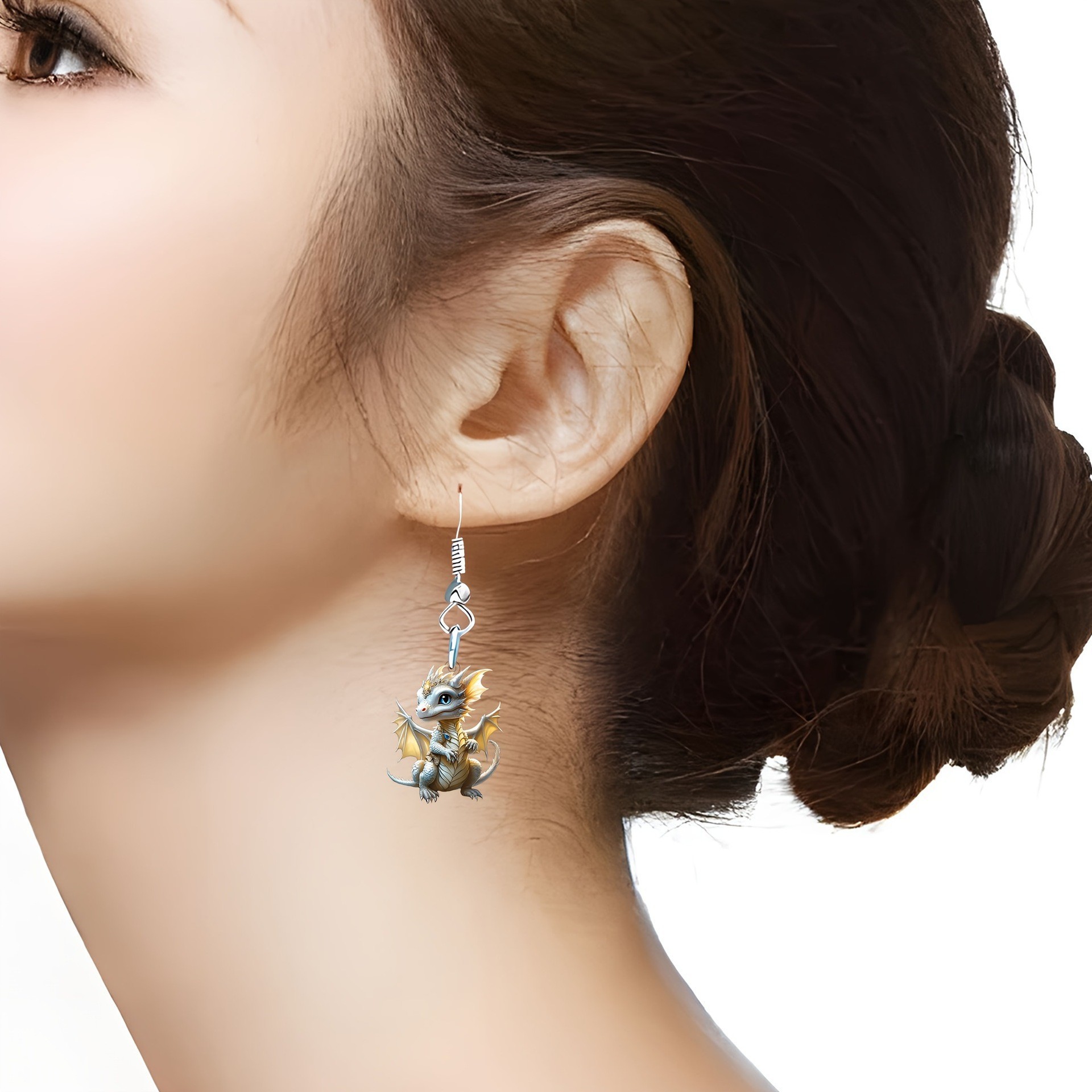 Women Dragon Shape Earrings Animal Earrings