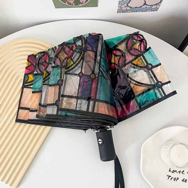 Vintage Stained Automatic Umbrella