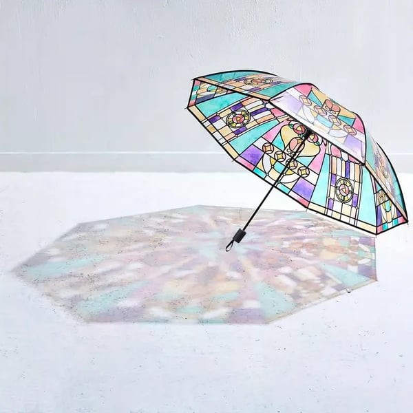 Vintage Stained Automatic Umbrella