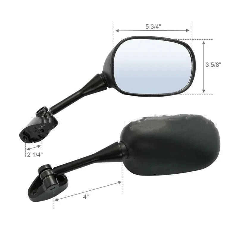 Motorcycle Plastic Black Rearview Mirror Reflector