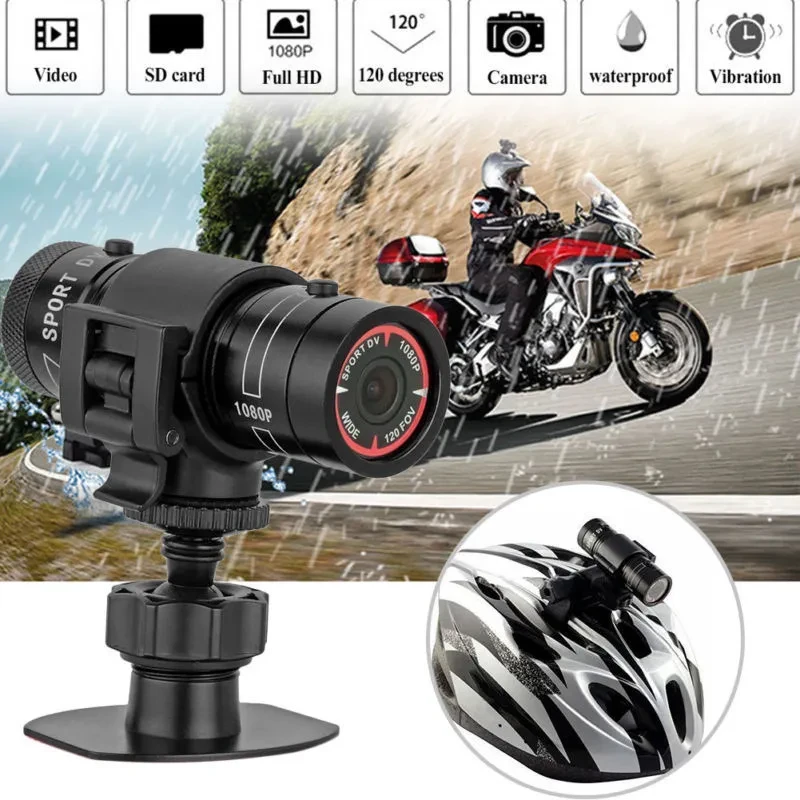 HD camcorder wide-angle sports DV camera 1080P waterproof flashlight type small camera recorder with light