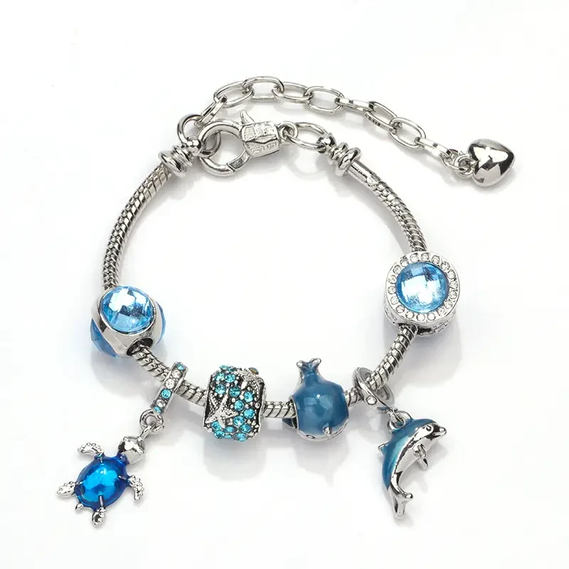 Ocean Charm Bracelet with Dolphin