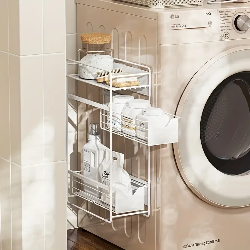 Metal Pull-Out Laundry Storage Organizer