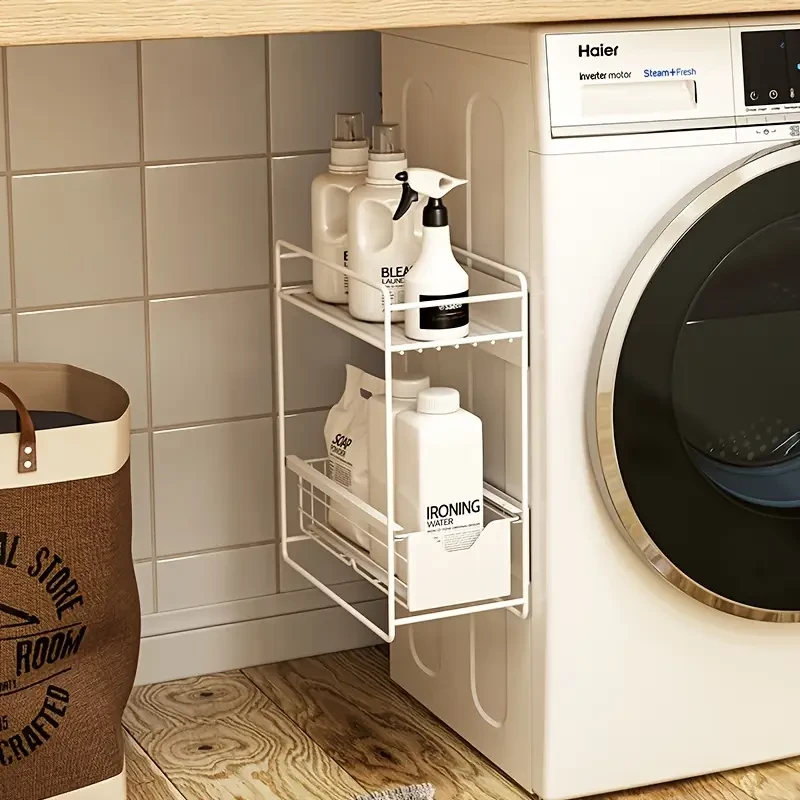 Metal Pull-Out Laundry Storage Organizer