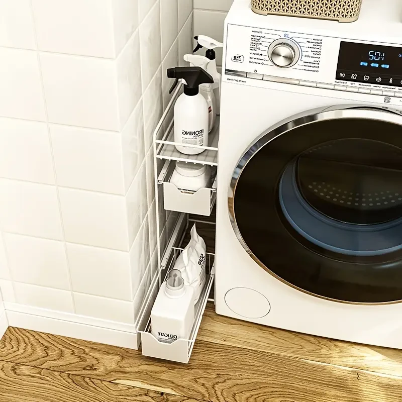 Metal Pull-Out Laundry Storage Organizer