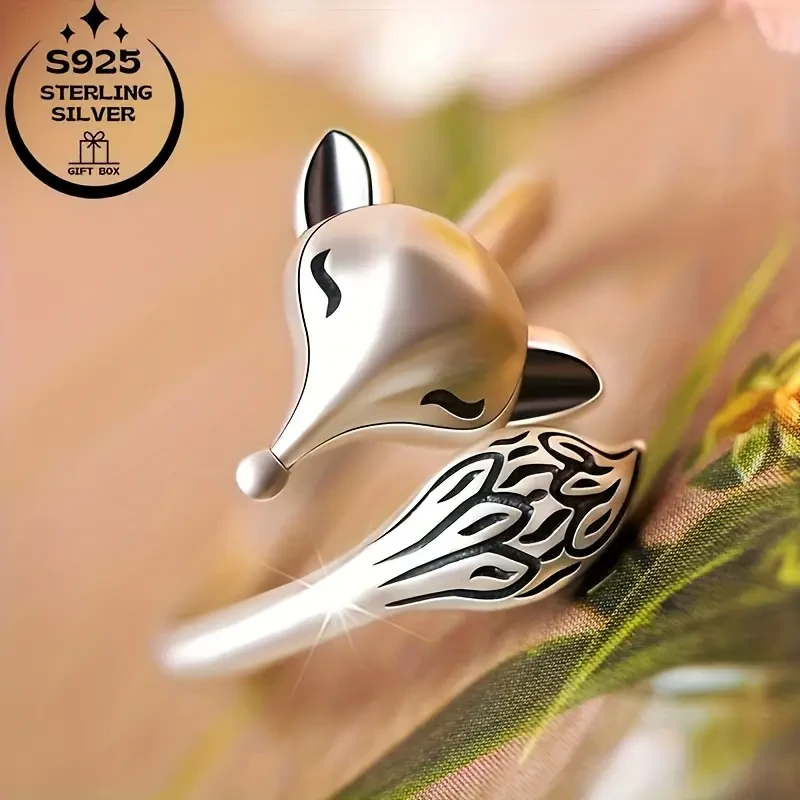 925 Silver Niche Fox Ring  A Symbolic, Vintage-Inspired Statement for the Modern Woman