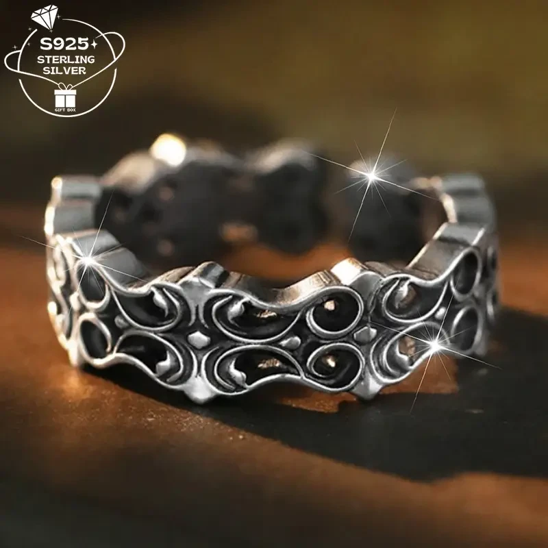 925 Silver Womens Fashion Statement Ring  Vintage Style for Modern Moments