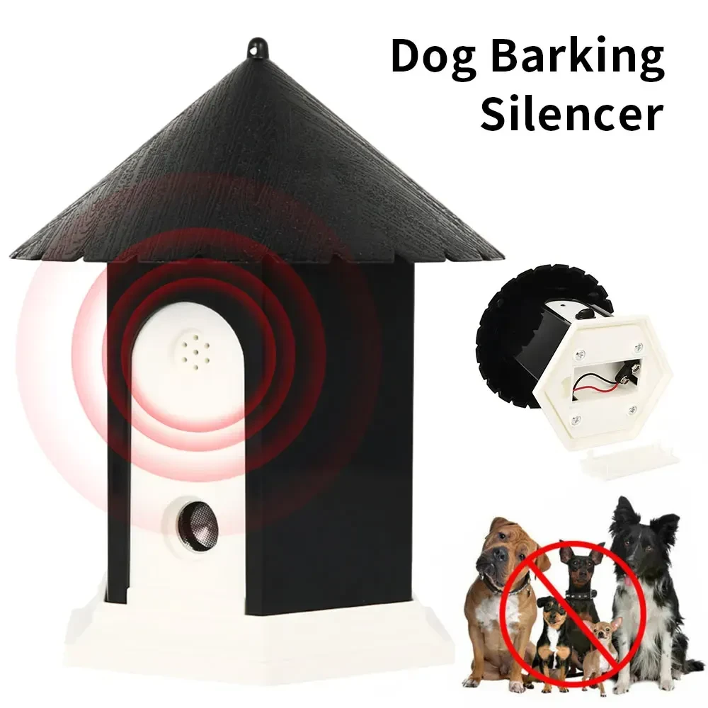 Pet Dog Ultrasonic Anti Barking Silencer Outdoor Bark Deterrent Trainer Barking Stop