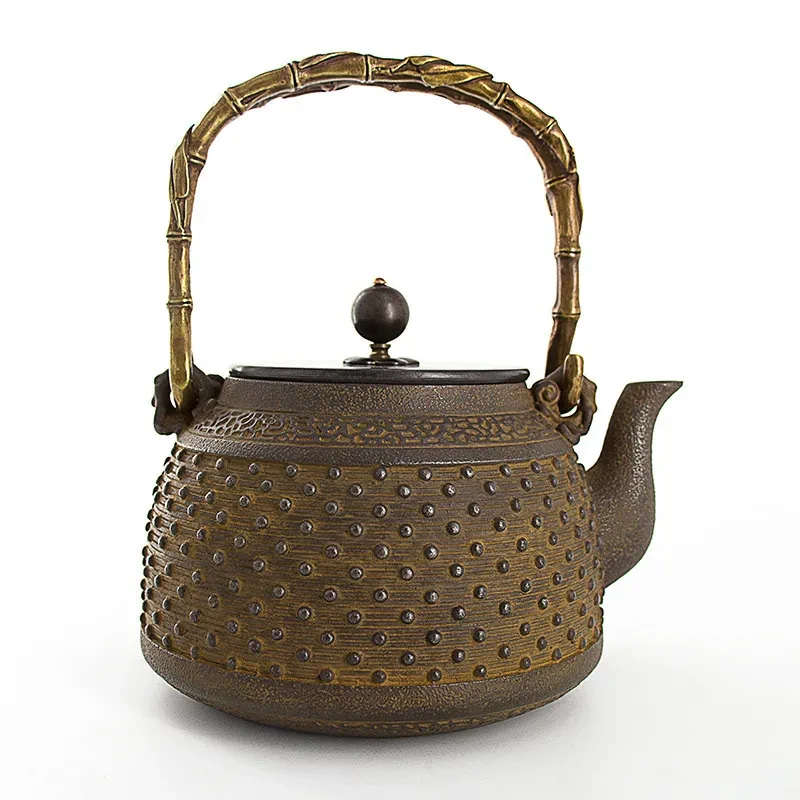 Rivet old fellow iron pot Japanese iron pot