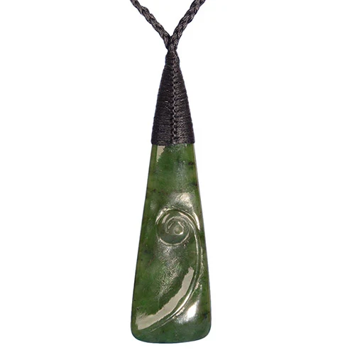 Jade Bound Drop Pendant with Koru